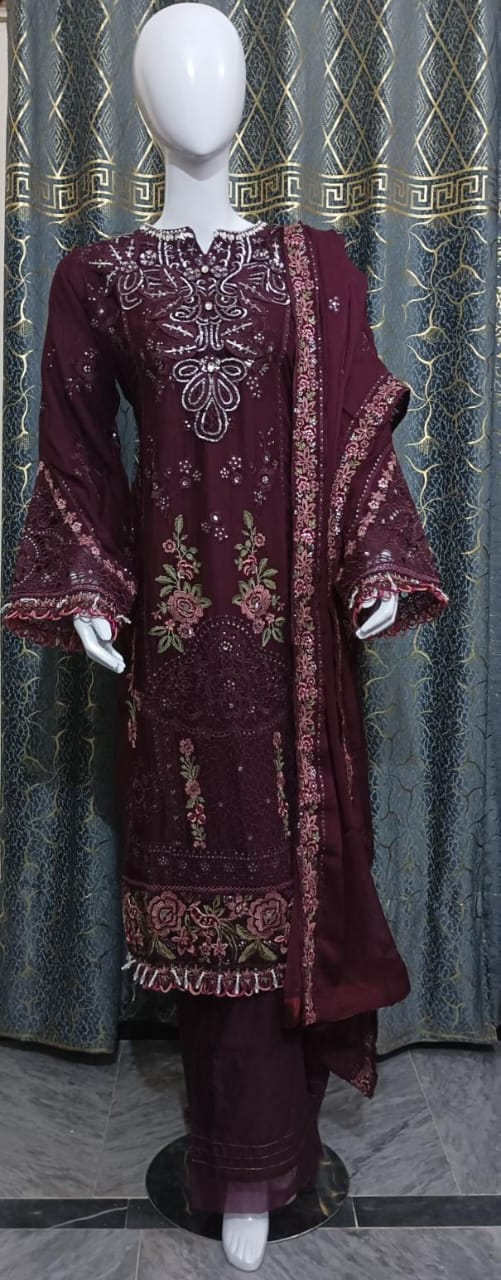 Elegant Maroon with heavy embarrassment