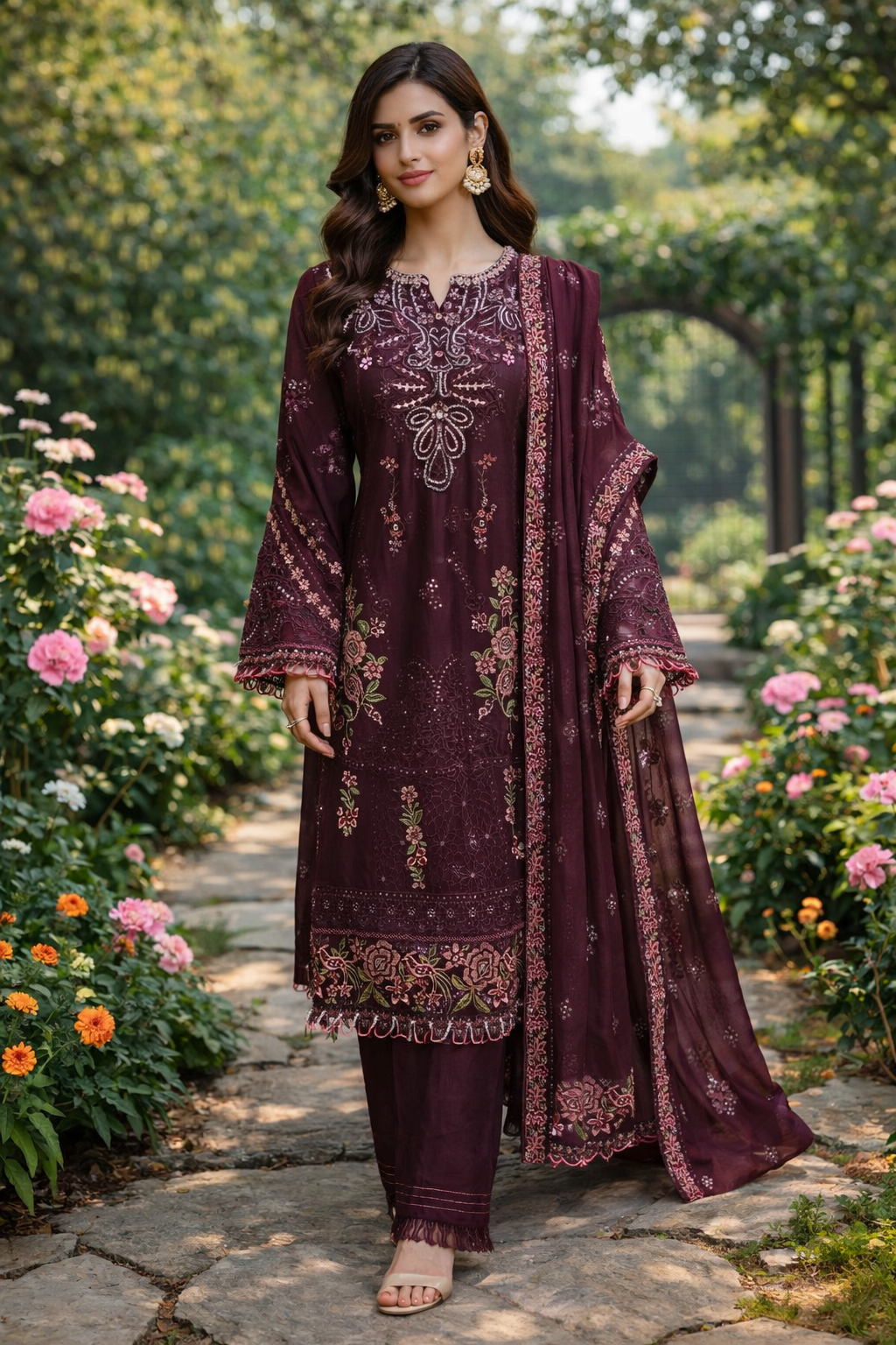 Elegant Maroon with heavy embarrassment