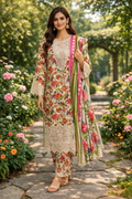 Soft Khader stitched 3 Piece with Embroidery patches